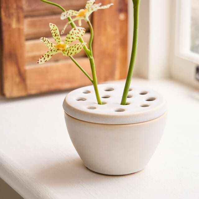 Lidded Flower Frog for hostess gifts