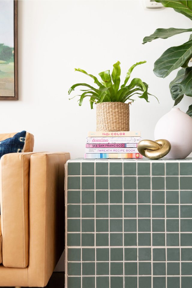 DIY Tiled Side Table