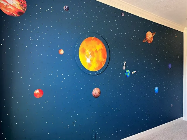 Outer space Bedroom Paint Idea