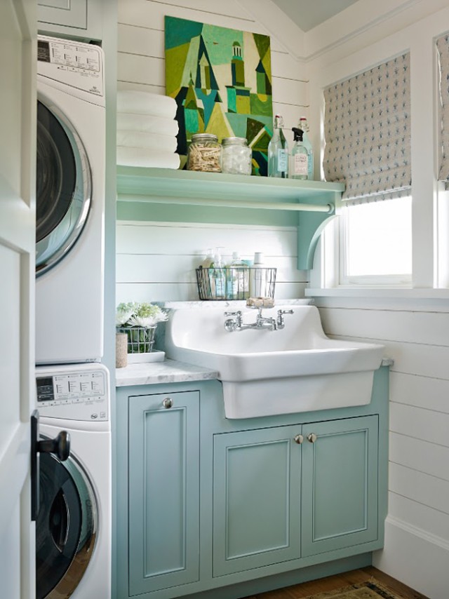 House of Turquoise Mint Laundry Room