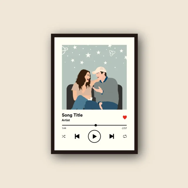 Personalized Spotify Album Cover Portrait, Custom Music Gift for personalized valentines day gifts