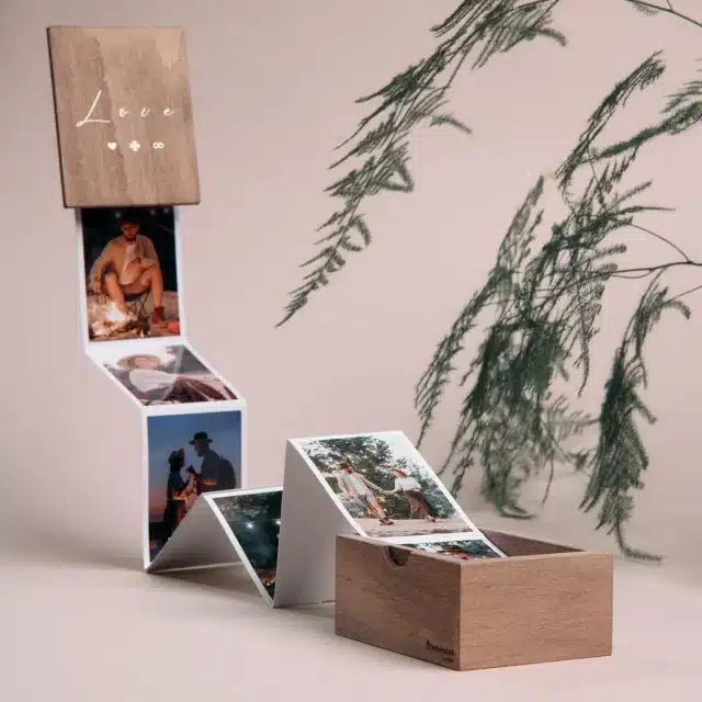 Pull Out Photo Album Custom Wooden Photo Box Personalized Memory Keepsake Box Trinket Wood Box Customized Wooden Photo Frame Shadow Box