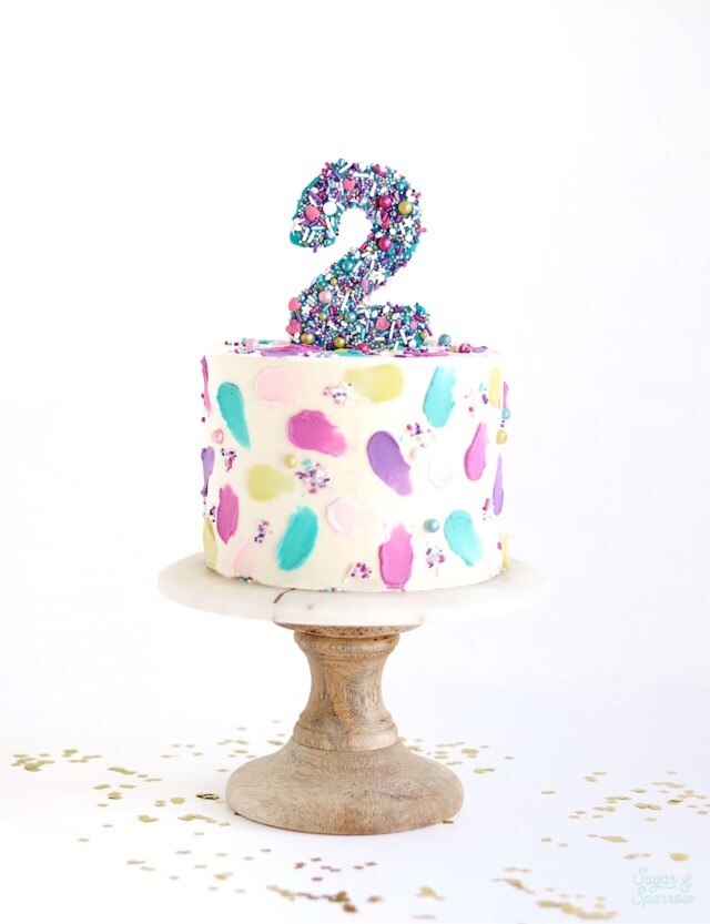 DIY Sprinkled Number Cake Toppers Tutorial