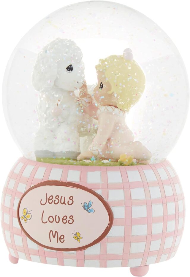 Precious Moments, Jesus Loves Me, Snow Globe, Resin, Girl, 102403