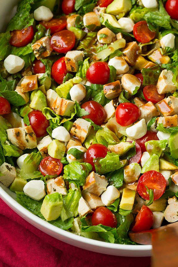 Caprese Chopped Salad {with Chicken and Avocado}