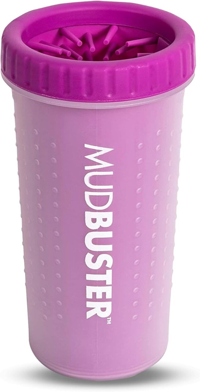 Dexas MudBuster Portable Dog Paw Washer/Paw Cleaner, Large, Fuchsia