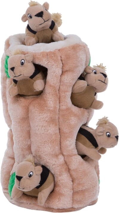 Outward Hound Hide A Squirrel Plush Dog Toy Puzzle for gifts for dog owners