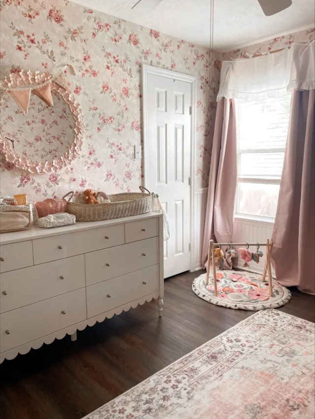 Vintage Inspired Floral Nursery with all the Cottage Core Vibes for unique baby room ideas