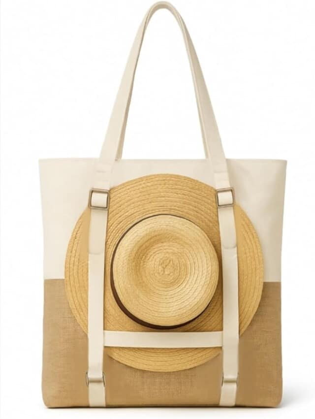 Taylor and Collection Premium Large Summer Tote - Sun Hat Holder 