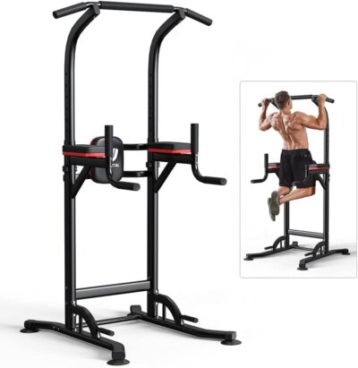 Wesfital Pull Up Bar Power Tower Dip Bar Station for fathers day gifts