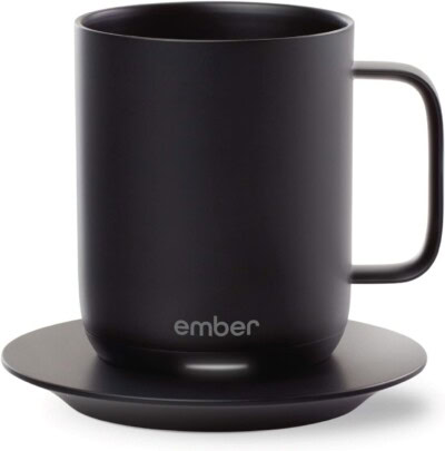 Ember Temperature Control Smart Mug, 10 oz, 1-hr Battery Life, Black - App Controlled Heated Coffee Mug