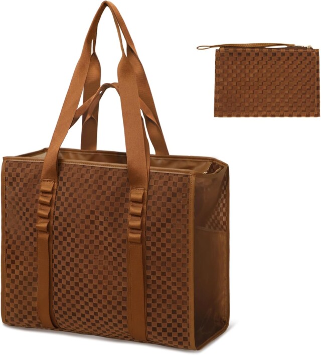 Beach Bags for Women Mesh Beach Bag - Large Beach Tote Bag with Zipper, 2 Insulated Pocket, Hat & Towel Clips, Foldable Swim Bag Pool bag for Toys, Towels & Vacation Essentials for best beach bags