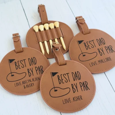 Fathers Day Gift Golf, Best Dad By Par, First Fathers Day, Personalized Gift For Him, Golf Coach Gift, For Grandpa, For Uncle, Bag Tag