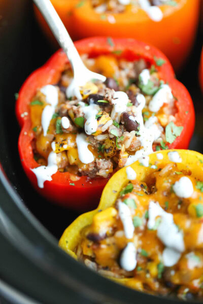 Slow Cooker Stuffed Peppers for best summer crockpot recipes