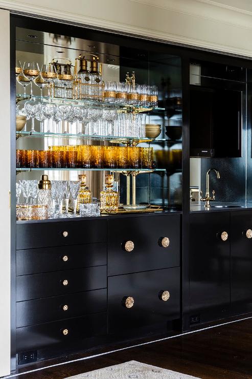 Art Deco Glam Wet Bar Idea