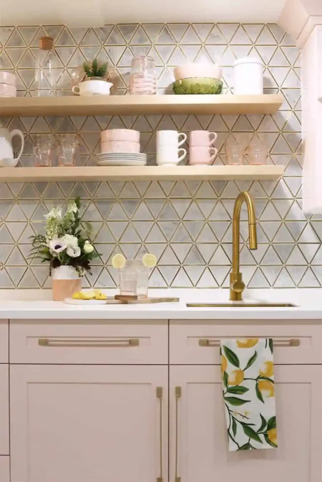 Pink Basement Wet Bar