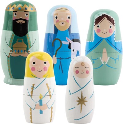 Nativity Nesting Dolls for baptism gifts