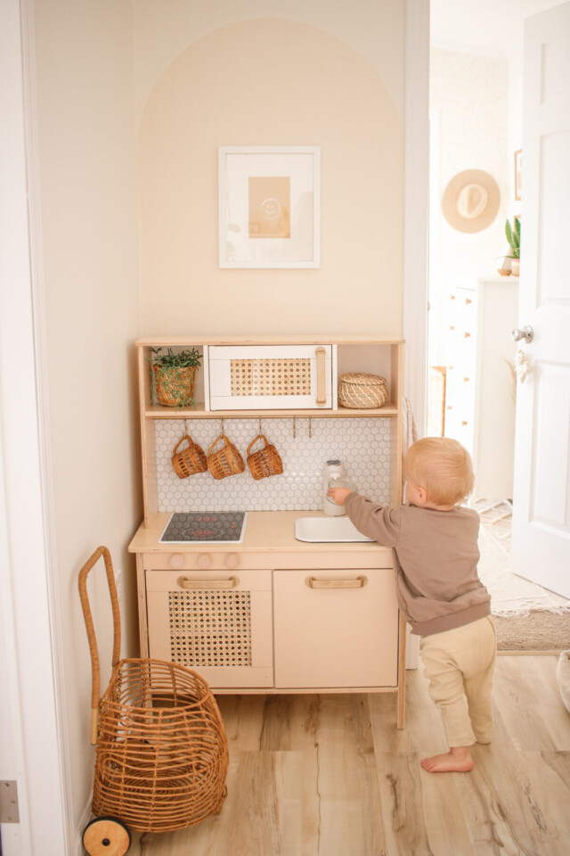 DIY Boho Functional Ikea Play Kitchen Hack