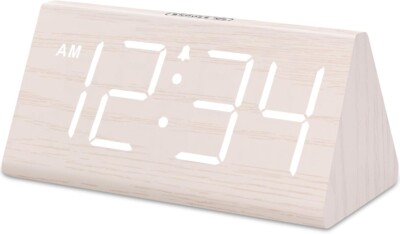 Wooden Digital Alarm Clock