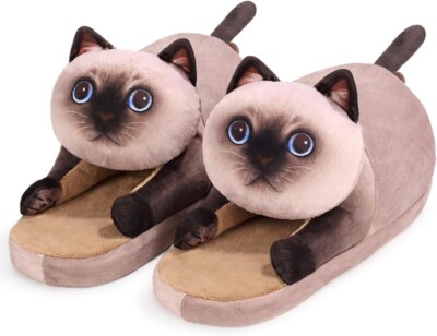 Fuzzy Cat Slippers