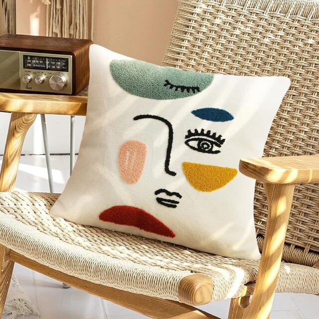 Abstract Face Pillow for amazon bedroom decor