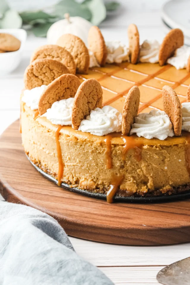 Gluten Free Pumpkin Cheesecake for Thanksgiving desserts