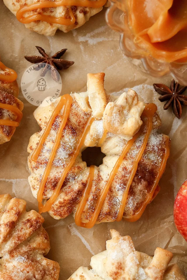 Vegan Caramel Apple Donuts for Thanksgiving desserts