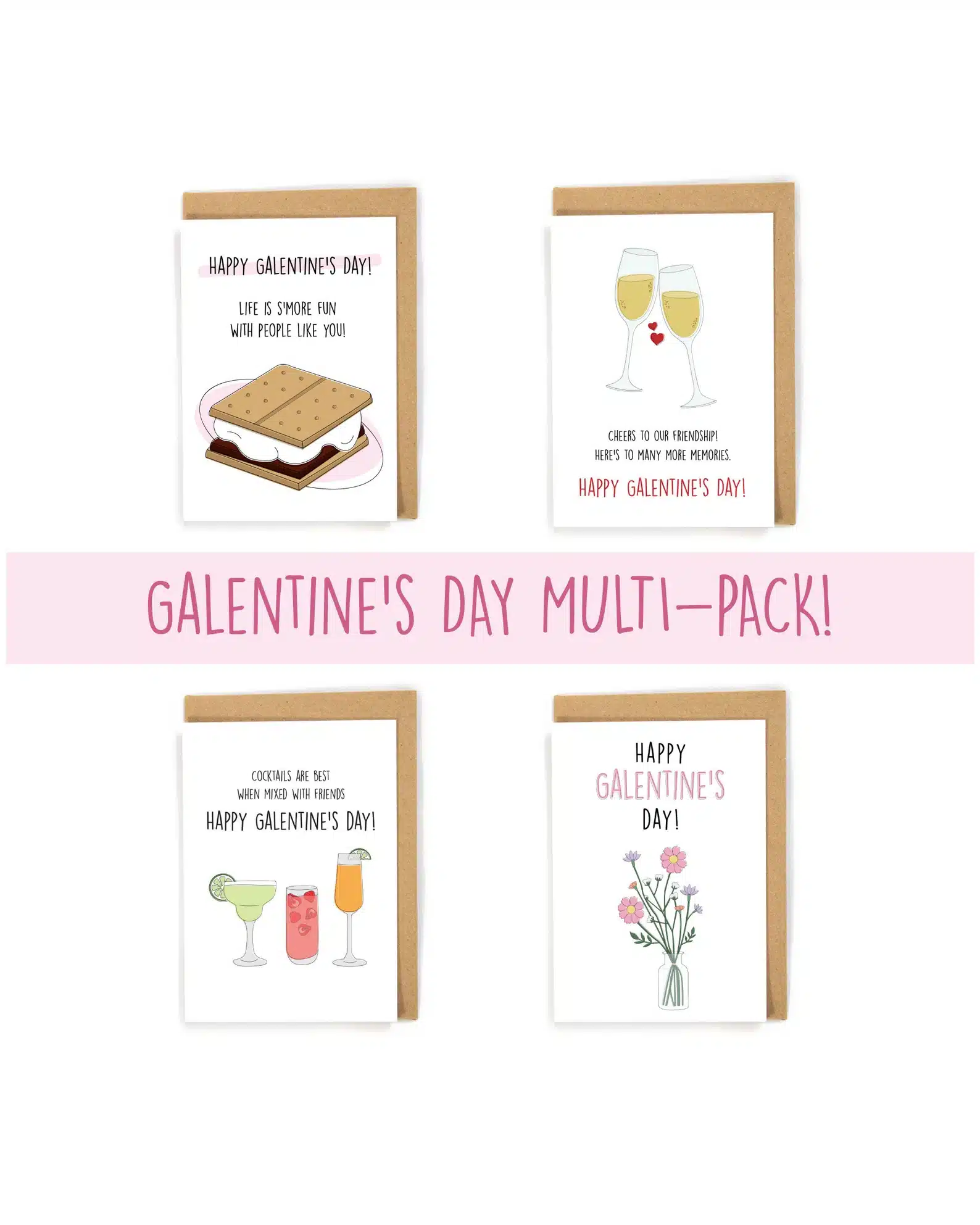 Pack of Galentine's Day card