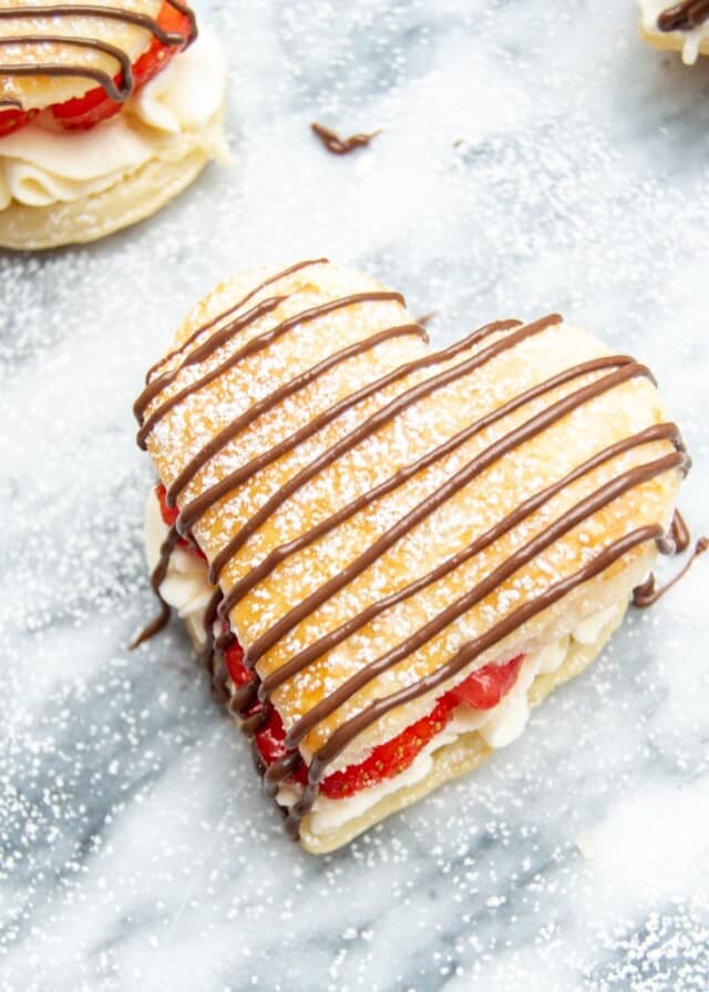 heart shaped puff pastry