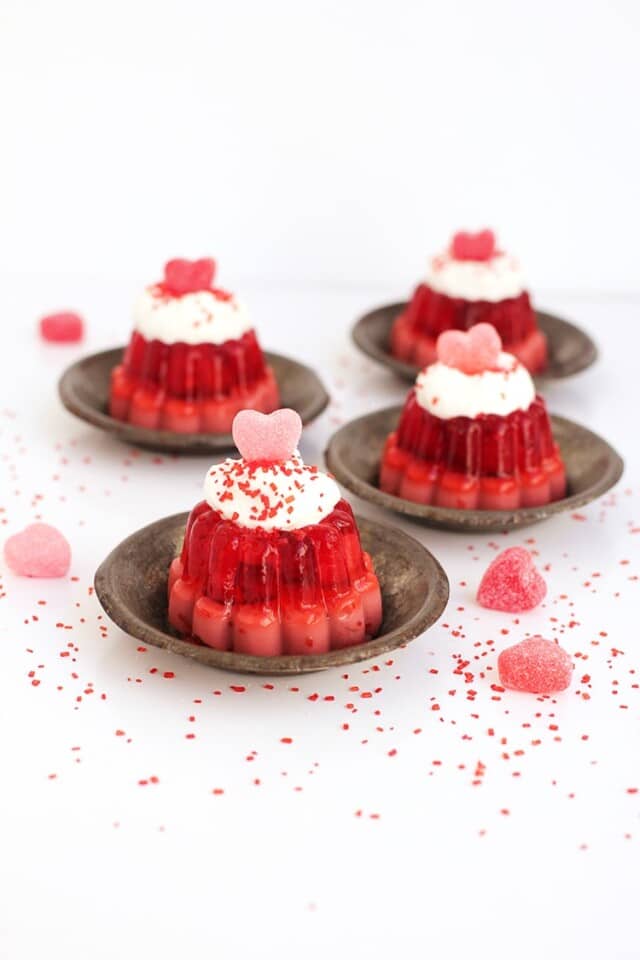 Mini Valentine's jello molds