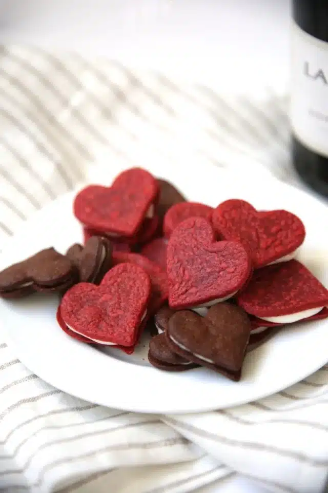 Red Velvet Oreos for desserts for valentines