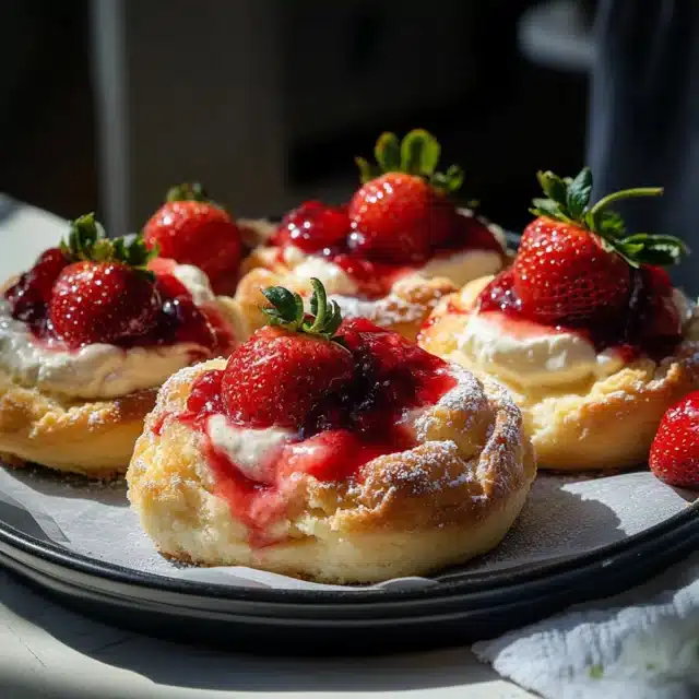 Strawberry Cheesecake Vatrushka Buns