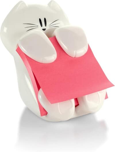 Cat Post-It Holder for cute desk accessories 
