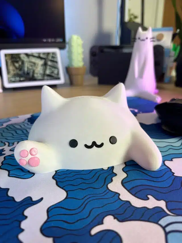 kawaii blob cat cable hideout for cute desk accessories 