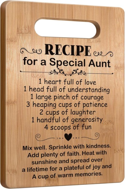 Recipe for a Special Aunt Cutting Board