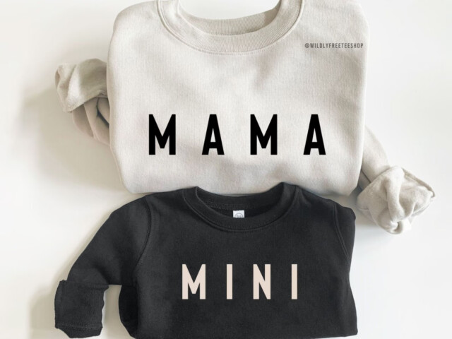 Matching Mama and Mini Sweatshirts, Mama Sweatshirt, Mother Daughter Shirts, Best Gifts for Moms, Matching Mommy and Me Sweaters, Toddler