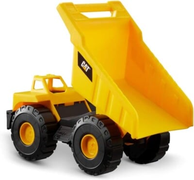 CAT Construction Toys, 15" Dump Truck Toy, Ages 2+, Sturdy Plastic, No Batteries Required,