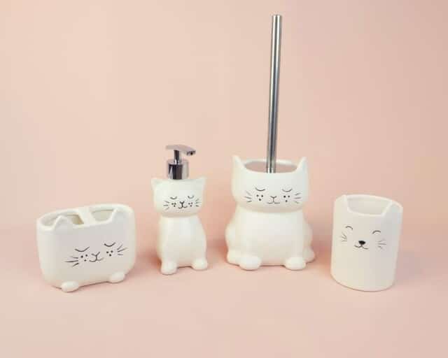 Cat Bathroom Accessories Set