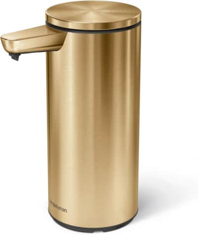 simplehuman 9 oz. Touch-Free Automatic Rechargeable Sensor Pump, Brushed Stainless Steel, New