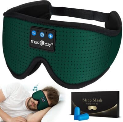 MUSICOZY Sleep Headphones, Bluetooth 5.4 Sleep Mask Headband Headphones Sleeping Eye Mask, Wireless Music Earbuds Earphones