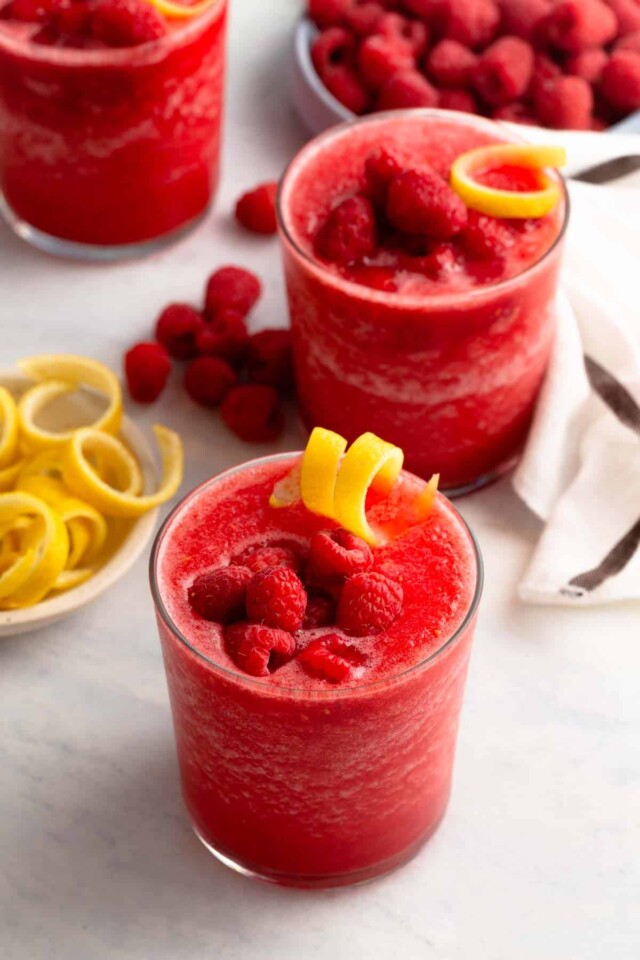 Frozen Raspberry Lemonade Vodka Cocktail