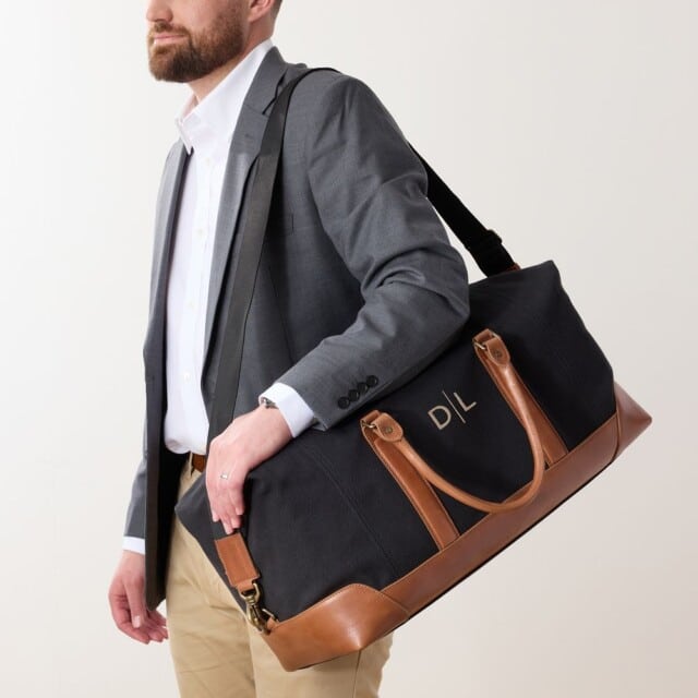 Canvas & Leather Weekender for travel gifts for men