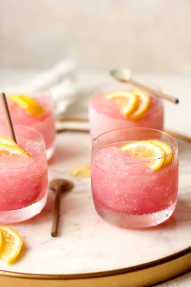 Pink Lemonade Vodka Slush for lemonade cocktails