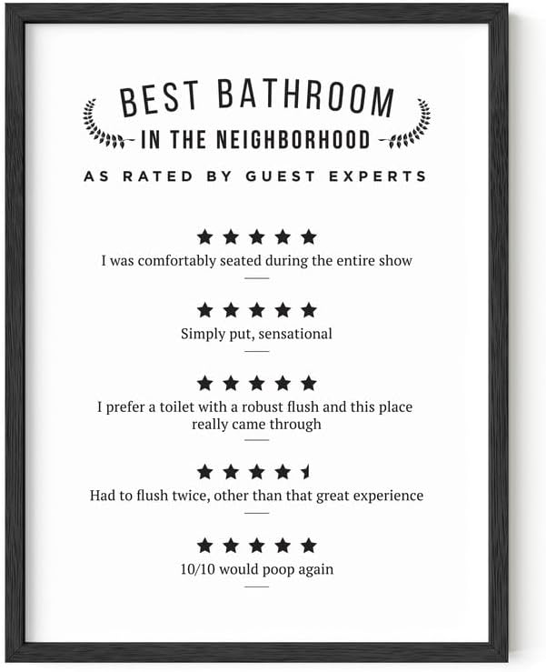 Bathroom Ratings Print