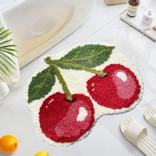 Cherry Rug for Amazon Bathroom Decor