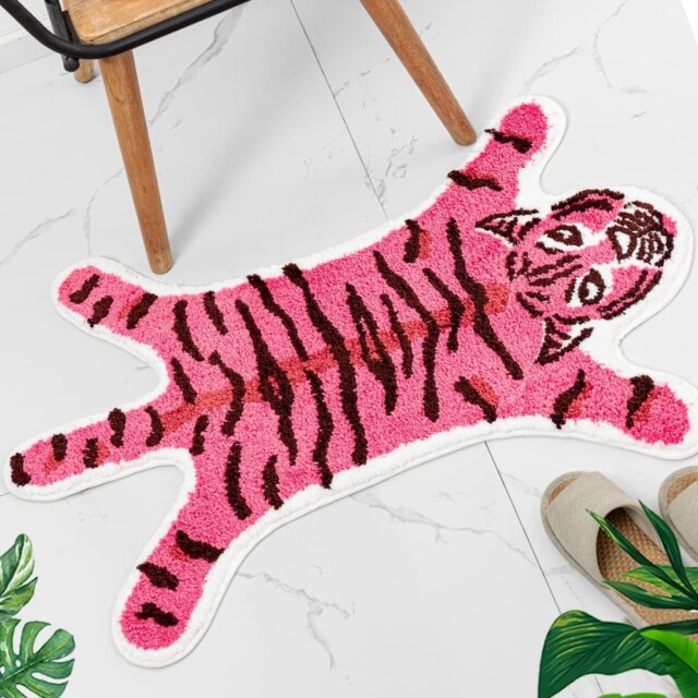 Funny Tiger Bath Mat for Bathroom