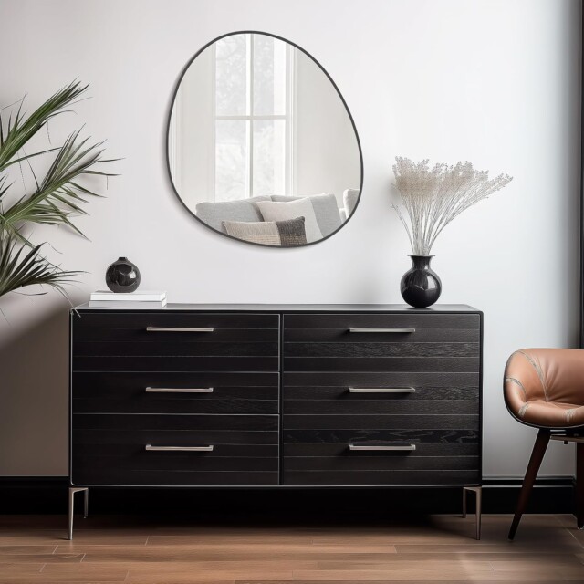 WallBeyond Asymmetrical Mirror, Irregular Wall Mirror