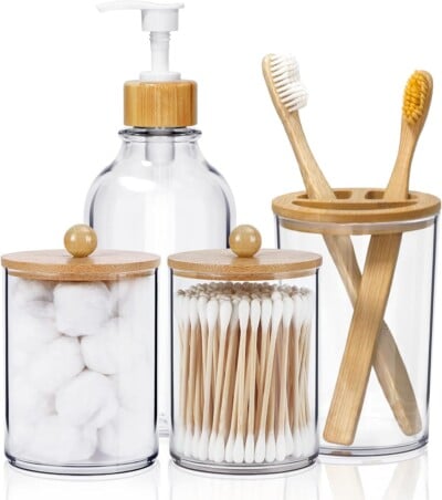 Bamboo Accessories Container Set: