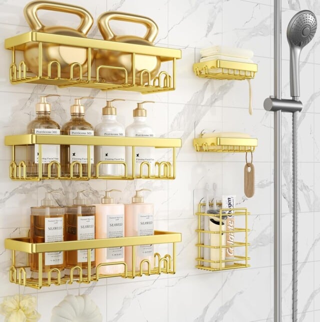 Amazon Adhesive Shower Caddy 6-Pack
