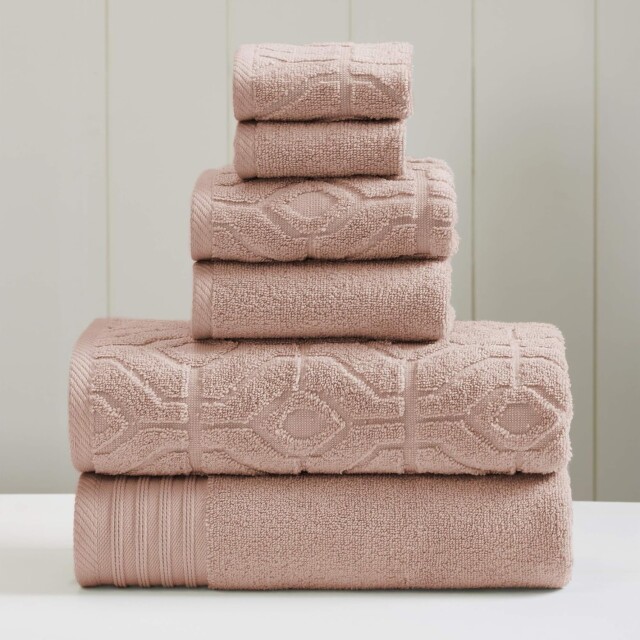 Jacquard Bathroom Towel Set for amazon bathroom decor